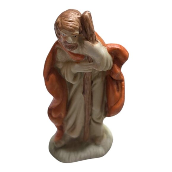 Vintage 9-Piece Ceramic Nativity Set Adelbrook 1990s Walmart Broken Angel Wing - Picture 13 of 15